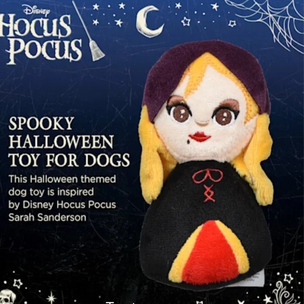 NWT set 2 Disney Hocus Pocus dog squeak toys